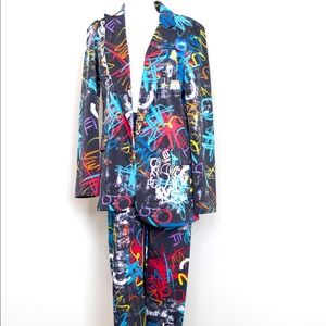 Joseph Ribkoff artistic design blazer and pants set. Us 8 worn only for photos